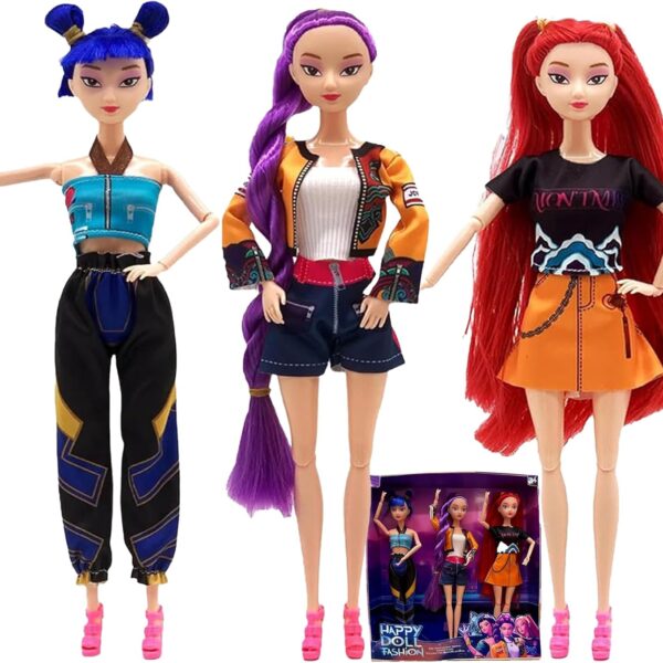 K-POP Demon Hunters bábiky 3ks set