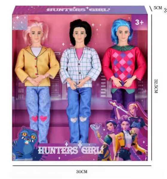 K-POP Demon Hunters Saja Boys bábiky 3ks set