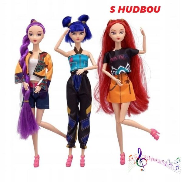 K-POP Demon Hunters bábiky 3ks set s hudbou